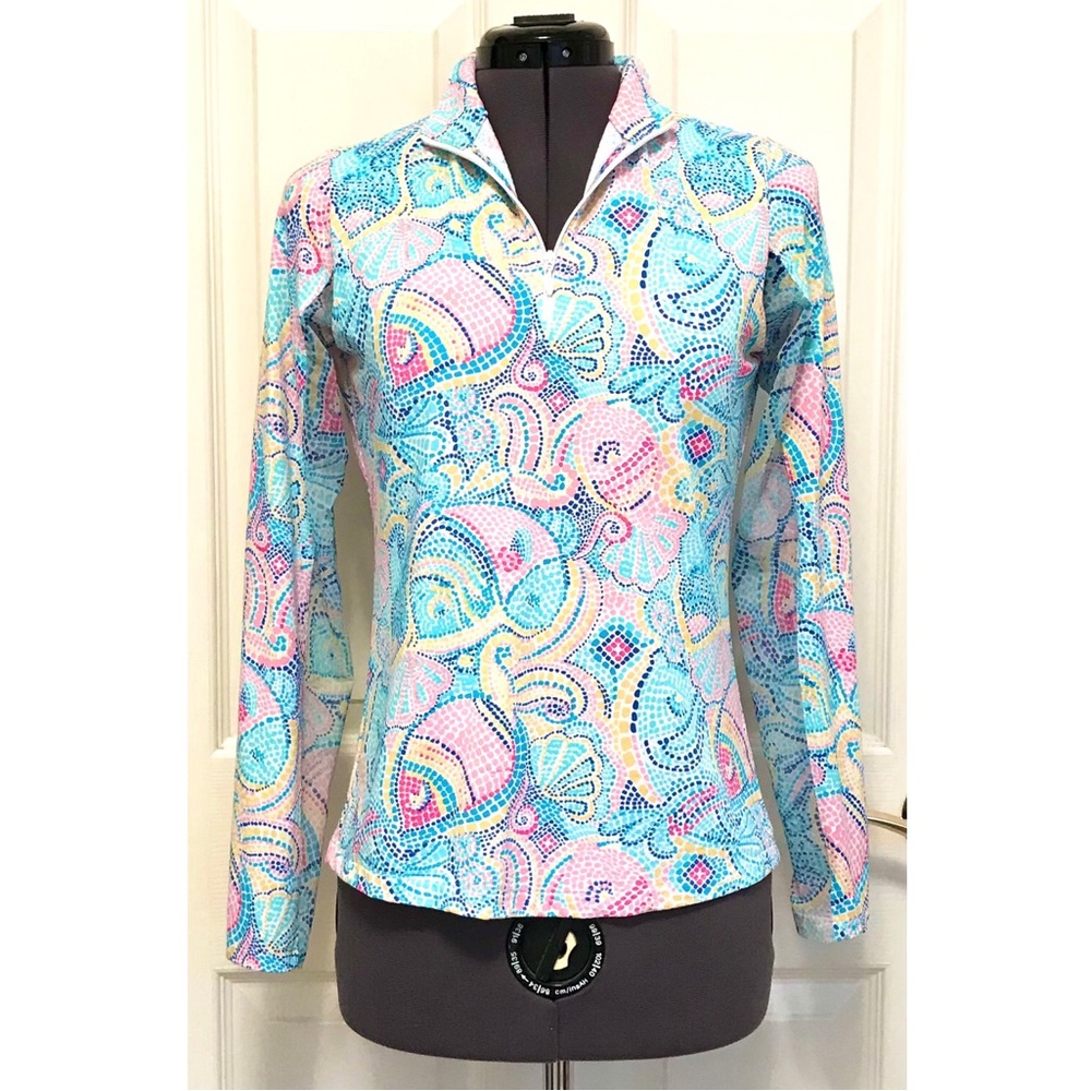 IBKUL Zip Neck Long Sleeve Top XS